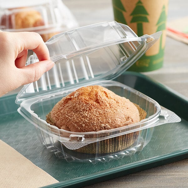 Hinged Food Containers - PET Clear