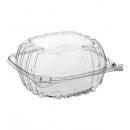 ClearSeal Hinged Lid Plastic Container 6" x 5 13/16" x 3" - 500 | Case