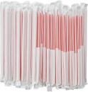 Jumbo White and Red Wrapped Straw 7.75 - 2,000-Case
