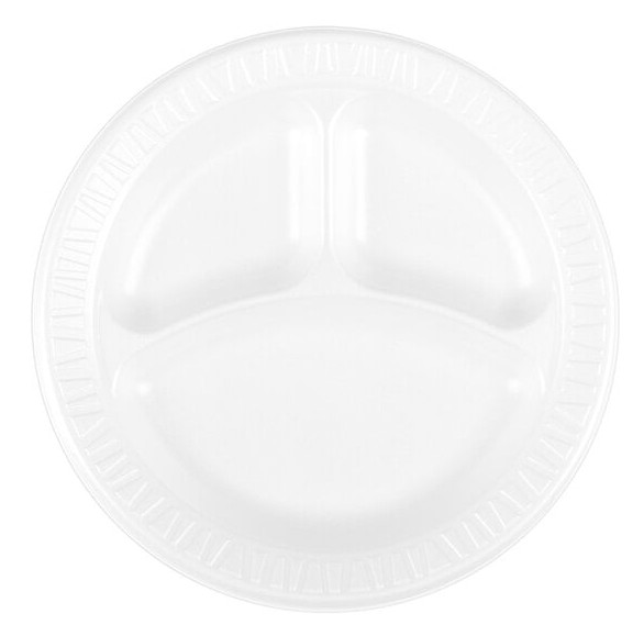 Foam Plate 3 Compartment