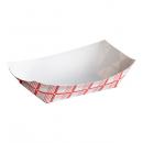 Red Plaid Paper Food Tray