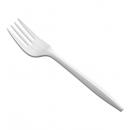 White Polypropylene Plastic Fork - 1,000/Case