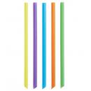 9" Neon Pointed Unwrapped Smoothie Straw - 3,500/Case