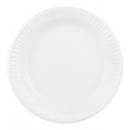 10 1/4" White Non-Laminated Round Foam Plate - 500/Case